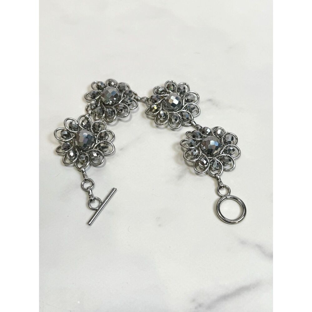 Filigree Flower Link Bracelet